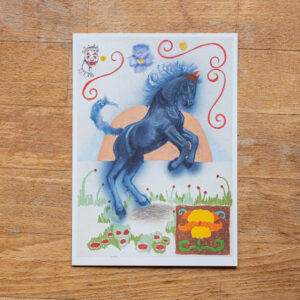 postcard - devil horse